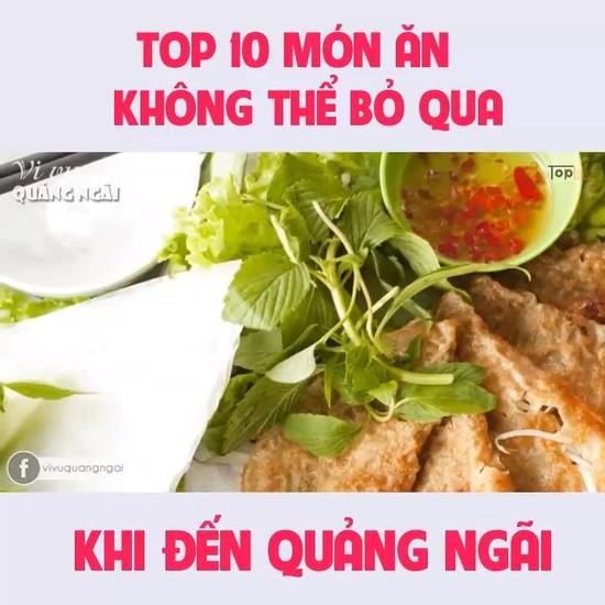 Top 10 món ăn không thể bỏ qua khi đến Quảng Ngãi